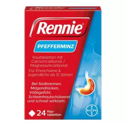 RENNIE Comprimidos mastigáveis, 24 unidades