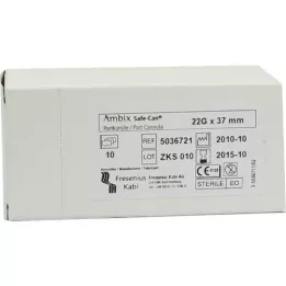 AMBIX Ponto de porta Safe-Can.Can.22 Gx37 mm reto, 10 peças