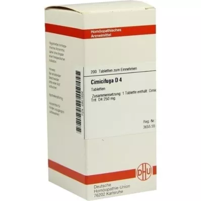 CIMICIFUGA D 4 comprimidos, 200 unidades