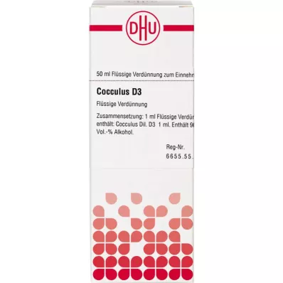 COCCULUS Diluição D3, 50 ml COCCULUS Diluição D3, 50 ml