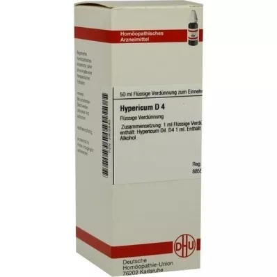 HYPERICUM Diluição D4, 50 ml HYPERICUM Diluição D4, 50 ml
