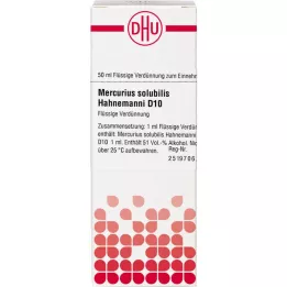 MERCURIUS SOLUBILIS Diluição Hahnemanni D 10, 50 ml