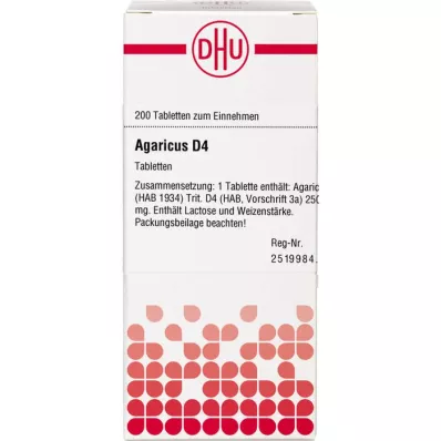 AGARICUS D 4 comprimidos, 200 unidades AGARICUS D 4 comprimidos, 200 unidades