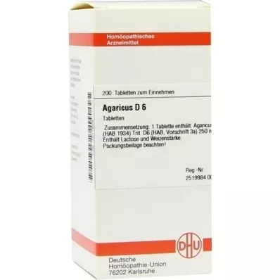 AGARICUS D 6 comprimidos, 200 unidades