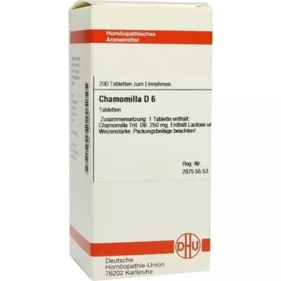 CHAMOMILLA D 6 comprimidos, 200 unidades