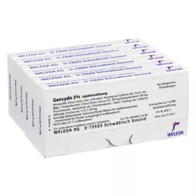 GENCYDO Solução injetável a 3%, 48X1 ml GENCYDO Solução injetável a 3%, 48X1 ml