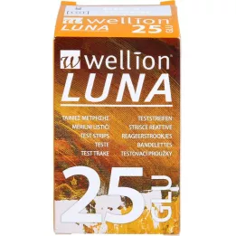 WELLION LUNA Tiras de teste de glicemia, 25 unidades