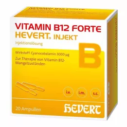 VITAMIN B12 HEVERT forte Injekt ampolas, 20X2 ml