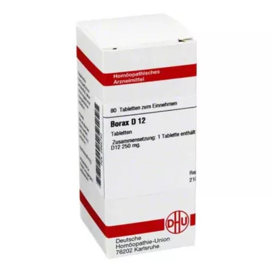 BORAX D 12 comprimidos, 80 unidades BORAX D 12 comprimidos, 80 unidades