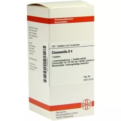 CHAMOMILLA D 4 comprimidos, 200 unidades