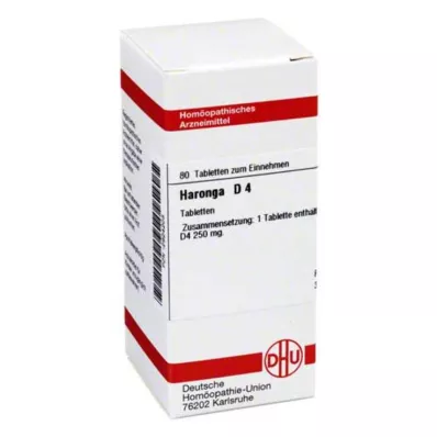 HARONGA D 4 comprimidos, 80 unidades