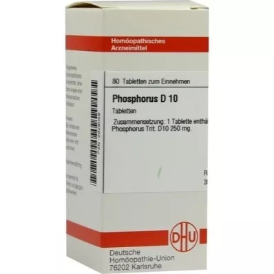 PHOSPHORUS D 10 comprimidos, 80 unidades PHOSPHORUS D 10 comprimidos, 80 unidades