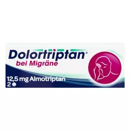 DOLORTRIPTAN para comprimidos revestidos por película para enxaqueca, 2 unidades