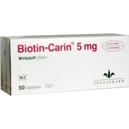 BIOTIN-CARIN comprimidos de 5 mg, 50 unidades