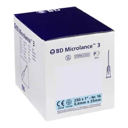 BD MICROLANCE Cânula 23 G 1 0,6x25 mm, 100 unidades