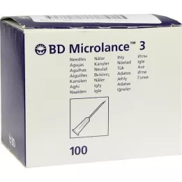 BD MICROLANCE Cânula 26 G 1/2 Insul.0,45x13 mm, 100 unidades