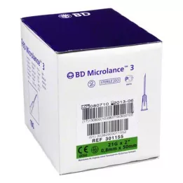 BD MICROLANCE Cânula 21 G 2 0,8x50 mm, 100 unidades