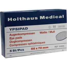 AUGENKOMPRESSEN Ypsipad 56x70 mm estéril, 5 unidades