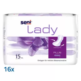 SENI Almofada para incontinência feminina plus, 16X15 unid
