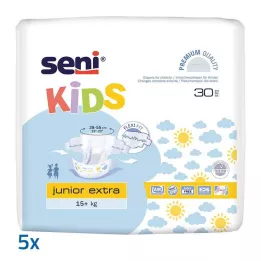 SENI Cuecas para incontinência Kids Junior extra 16-30 kg, 5x30 peças