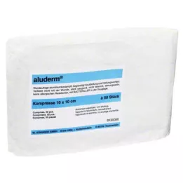 ALUDERM Compressas 10x10 cm, 50 unidades