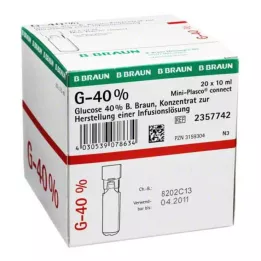 GLUCOSE 40% B.Braun Mini Plasco connect Inf.-L.-K., 20X10 ml