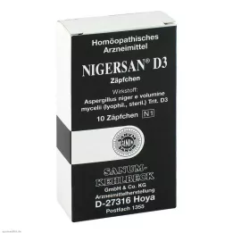 NIGERSAN D 3 Supositórios, 10 pcs