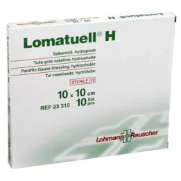 LOMATUELL H Pomada tule 10x10 cm estéril, 10 pcs