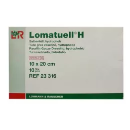 LOMATUELL H Pomada tule 10x20 cm estéril, 10 pcs