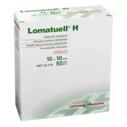 LOMATUELL H Pomada tule 10x10 cm estéril, 50 unidades