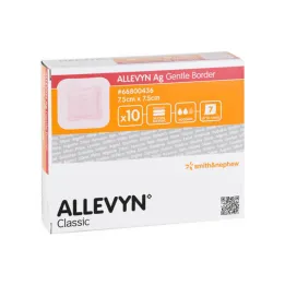 Atadura Allevyn Ag Gentle Border 7,5x7,5 cm, 10 unidades