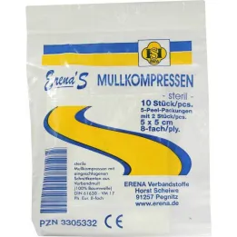 Compressa de gaze estéril Erena 5x5cm, 5x2 un