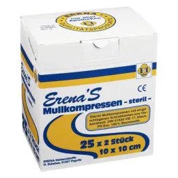 Compressa de gaze estéril Erena 10x10, 25x2 un
