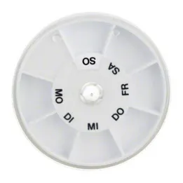 Dispensador de comprimidos Icron 7 compartimentos transparente deck redondo, 1 un