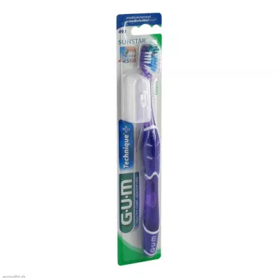 GUM Técnica escova de dentes compacta média, 1 un