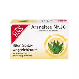 Sacos de filtro de ervas H&S Ribwort, 20X1,5 g