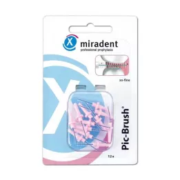 MIRADENT Interd.Pic-Brush substituição escova xx-fine rosa, 12 pcs