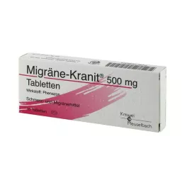 MIGRÄNE KRANIT Comprimidos de 500 mg, 10 unidades