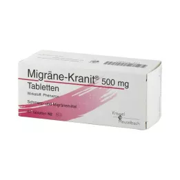 MIGRÄNE KRANIT Comprimidos de 500 mg, 50 unidades