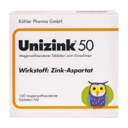 UNIZINK 50 comprimidos gastrorresistentes, 100 unidades
