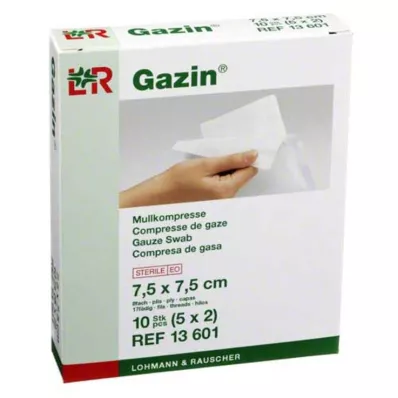 GAZIN Gaze comp. 7,5x7,5 cm estéril 8 camadas, 5X2 pcs GAZIN Gaze comp. 7,5x7,5 cm estéril 8 camadas, 5X2 pcs