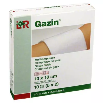 GAZIN Gaze comp.10x10 cm estéril 8 camadas, 5X2 pcs