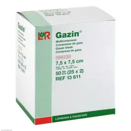 GAZIN Gaze comp. 7,5x7,5 cm estéril 8 camadas, 25X2 pcs