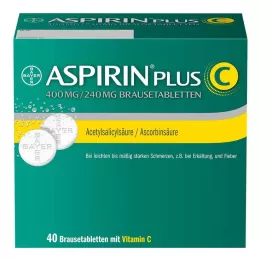 ASPIRIN comprimidos efervescentes plus C, 40 unidades