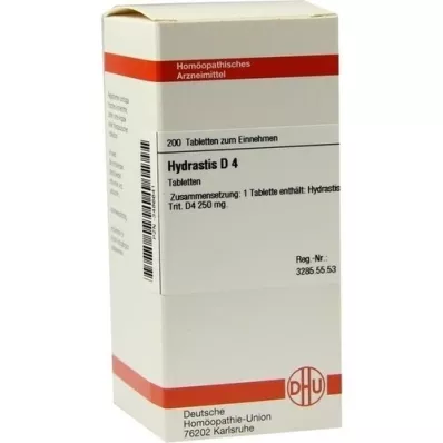HYDRASTIS D 4 comprimidos, 200 unidades
