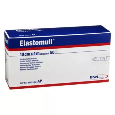 ELASTOMULL Fita elástica de fixação 10 cmx4 m 45253, 50 unidades ELASTOMULL Fita elástica de fixação 10 cmx4 m 45253, 50 unidades