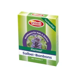 FLORIMEL Bombons de Sálvia com Vitamina C sem açúcar, 40 g