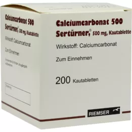 CALCIUMCARBONAT 500 comprimidos mastigáveis, 200 peças