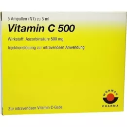 VITAMIN Ampolas C 500, 5X5 ml