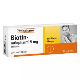 BIOTIN-RATIOPHARM Comprimidos de 5 mg, 30 unidades